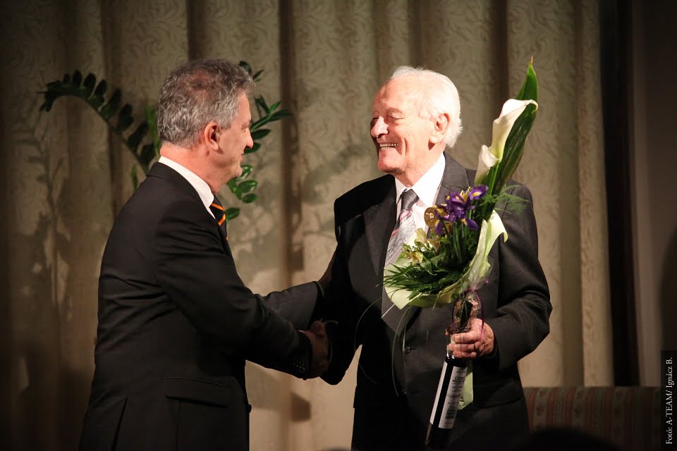 Szarvas Péter polgármester és Dariday Róbert színművész egy korábbi Terefere beszélgetés alatt