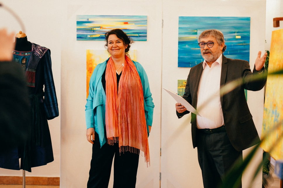 Nagy Viktória látványtervező és Seregi Zoltán igazgató