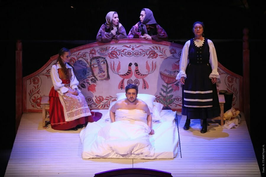 Énekes madár, jelenetkép